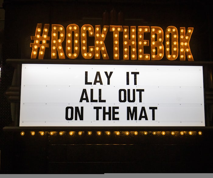 The Big 12 Wrestling motto at the 2023 Big 12 Wrestling Championship in Tulsa, Okla.